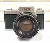 Nikomat FT N ニコン フィルム一眼レフカメラ+NIKKOR-S Auto 1:1.4 f=50mmレンズ レンズフード カメラケース 箱付 シャッターOK fah 1A608_画像2