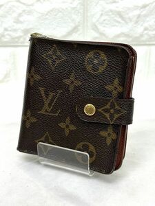 LOUIS VUITTON ルイヴィトン モノグラム コンパクト・ジップ M61667 二つ折り財布 ラウンドファスナー fah 2K171/20