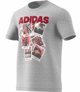 新品 アディダス ADIDAS メンズ ドゥードル コットン 半袖 Tシャツ Mサイズ 灰