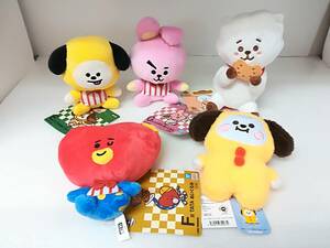 ●未使用 一番くじ BT21 Diner CHIMMY,TATA,COOKY・SWEET MAGIC RJ ぬいぐるみ・たっとん ぬいぐるみ CHIMMY 紙タグ付き 計5点セット