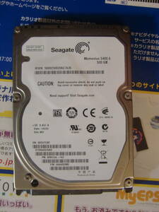 ２．５インチ　ハードディスク　　５００G　STX-54006 2.5 "HDD, Momentus 5400.6　SATA　動作品