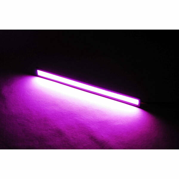 【匿名配送】 COB LED バーライト デイライト ピンク 2本セット 防水 ブラックフレーム 発光力 強い 桃