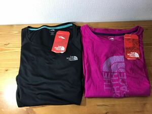 1-83 THE NORTH FACE ザ ノースフェイス Tシャツ 2点 おまとめ セット サイズ L XL 黒 ブラック ピンク タグ付き 女性用 レディース 