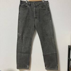 1-239 Levi's リーバイス デニム ジーンズ ボタン裏刻印 552 ヴィンテージ 501 ブラックデニム W34 L34 ボタンフライ 80s 90s ダメージ