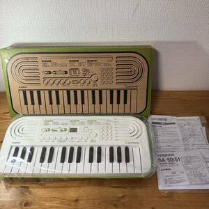 ●1-266 CASIO カシオ Casiotone カシオトーン デジタルキーボード SA-50 電子ピアノ 32ミニ鍵盤 100音色 50リズム 10ソング 楽器 