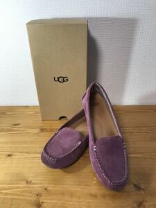 1-38 UGG アグ スリッポン フラッシューズ スエード 紫 パープル サイズ 23cm US6 女性用 レディース 靴 オーストラリア