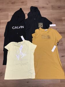 1-126 CALVIN KLEIN カルバンクライン 服 おまとめセット 長袖 ワンピース 半袖 Tシャツ 黒 タグ付き 未使用 サイズ L XL レディース 
