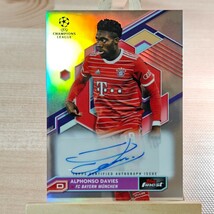 アルフォンソ・デイヴィス 2022-23 Topps Finest UEFA Champions Alphonso Davies Auto FCバイエルン・ミュンヘン 直筆サインカード_画像1