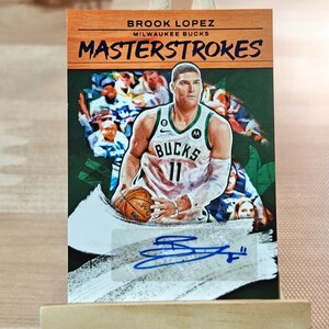 25枚限定 ブルック・ロペス 2022-23 Panini Court Kings Brook Lopez 20/25 Masterstrokes Auto 直筆サインカード バックス