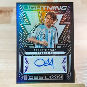 50枚限定 ロベルト・アジャラ 2022-23 Panini Obsidian Roberto Ayala 26/50 Auto Lightning Strike 直筆サインカード