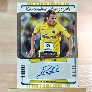 99枚限定 ディエゴ・フォルラン 2022-23 Panini Chronicles Contenders Diego Forlan 76/99 直筆サインカード