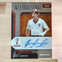 ゲーリー・リネカー 2022 Panini Prizm FIFA World Cup International Ink Gary Lineker England Auto 直筆サインカード_画像1