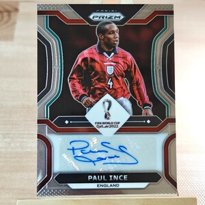 ポール・インス 2022 Panini Prizm FIFA World Cup Paul Ince England Auto 直筆サインカード 