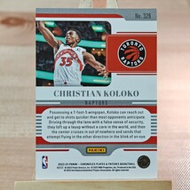 10枚限定 クリスチャン・コロコ 2022-23 Panini Chronicles Plates & Patches Christian Koloko Gold RC 09/10 Raptors_画像2