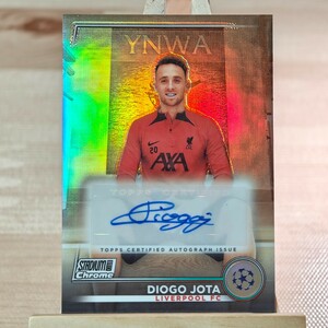 ディオゴ・ジョッタ 2022-23 Topps Stadium Club Chrome UEFA Diogo Jota Auto Liverpool 直筆サインカード