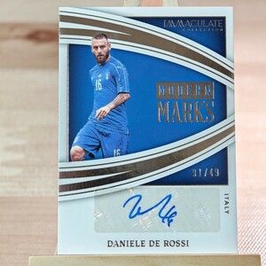 49枚限定 ダニエレ・デ・ロッシ 2022-23 Panini Immaculate Daniele De Rossi Italy Modern Marks Auto 01/49 直筆サインカード