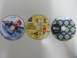 【即決】まとめ売り 3本 WiiU マリオカート8/スーパーマリオメーカー/スプラトゥーン