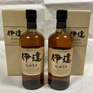 ニッカ　ウイスキー　 NIKKA WHISKY　伊達　DATE　仙台宮城峡蒸溜所　謹製　旧ラベル　未開封　700ml　43％　２本セット　箱付き　送料無料