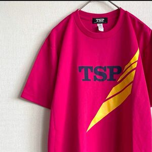 【美品】TSP Tシャツ クルーネック ロゴプリント 卓球 ワンポイント