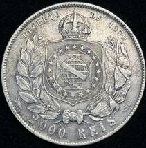 【ブラジル大型銀貨】(1889年銘 25.5g 直径37mm)_画像2