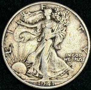 【アメリカ銀貨】(1941年銘 12.5g 直径30.5mm)