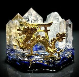 Art hand Auction ◇龙夺取珍贵水晶 ◇鸟居门 ◇奥根石 ◇物体 ◇青金石 ◇黄水晶 ◇水晶 ◇, 手工制品, 内部的, 杂货, 装饰品, 目的