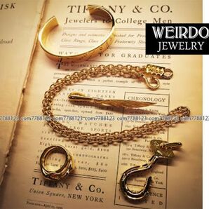 未使用１万◎WEIRDO◎フェザー トップ ウィアード アクセサリーUNITEDARROWS限定 ロゴ ゴールド メッキ フェザー ネックレス トップ 金 羽の画像2