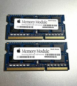 Apple純正 MacBookPro 用 ノートPC用 hynix メモリー DDR3 PC3-12800S 4GB×2枚 合計8GB 動作良好 ⑦