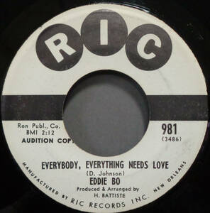 【SOUL 45】EDDIE BO - EVERYBODY,EVERYTHING NEEDS LOVE / DINKY DOO (s240120011)