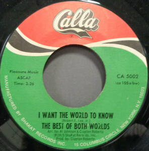 【SOUL 45】BEST OF BOTH WORLDS - I WANT THE WORLD TO KNOW / MOMA BAKES BISCUITS (s240123021) 