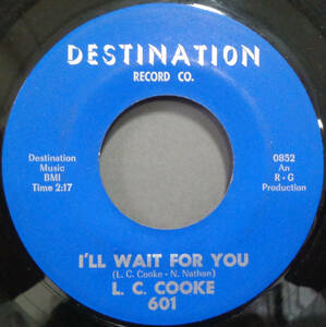 【SOUL 45】L.C. COOKE - I'LL WAIT FOR YOU / DO YOU WANNA DANCE (s240105031)