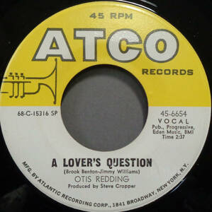 【SOUL 45】OTIS REDDING - YOU MADE A MAN OUT OF ME / A LOVER'S QUESTION (s240119019)