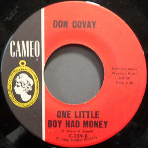 【SOUL 45】DON COVEY - ONE LITTLE BOY HAD MONEY / THE POPEYE WADDLE (s240121025) 