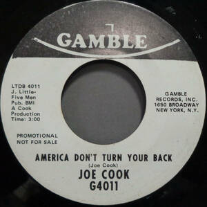 【SOUL 45】JOE COOK - AMERICA DON'T TURN YOUR BACK / FUNKY HUMP (s240129022)