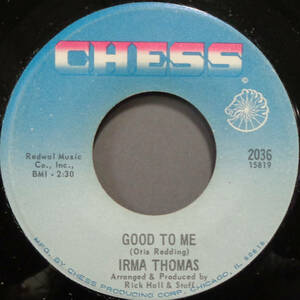 【SOUL 45】IRMA THOMAS - GOOD TO ME / WE GOT SOMETHING GOOD (s240119005)