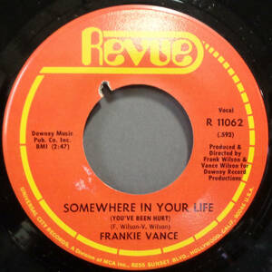 【SOUL 45】FRANKIE VANCE - SOMEWHERE IN YOUR LIFE / YOU ARE MY SOLUTION (s240119010)