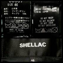 MEN’S JOKER掲載13万円SHELLAC本革＋羽毛レザーダウンライダースジャケット山羊革ラクーンファー着脱式オイルゴートレザーダウンブルゾン_画像8