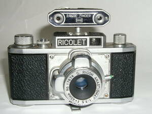 5694● RICOH RICOLET、リコーアナスチグマット 45mm F3.5（富岡光学製）+ MKS外部距離計、リコレット 1953年発売 ●