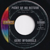 Gene McDaniels Point Of No Return / Warmer Than A Whisper Liberty US 55480 205463 R&B R&R レコード 7インチ 45_画像1