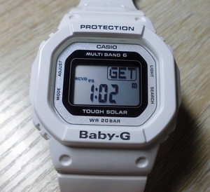 送料２２０円～！カシオ ベビージー BGD-5000-7JF 電波ソーラー ホワイトボディ マルチバンド6 スクエア CASIO Baby-G