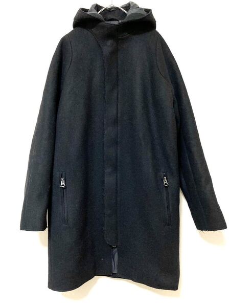 アクネストゥディオズ acne studios ロング フーデッドコート フード ジャケット ウール メンズ ブラック 黒 アウター 44