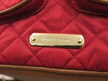 ◆超美品◆BURBERRY バーバリー◆内ノバチェック◆ナイロン カーフ レザー 本革◆リュック サック◆赤 茶色 G金具◆キルティング◆A3590_画像8