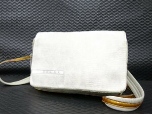 PRADA プラダ スポーツ◆ナイロンメッシュ エナメル レザー 本革◆ミニ バッグ リュック サック◆ライトグレー SV金具◆イタリア製◆A3606