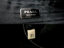 ●美品●PRADA プラダ●ポルカドット●刺繍●ポコノ ナイロン カーフ レザー 本革●トート ハンド バッグ●黒 白●SV金具●B5●Js43347_画像8