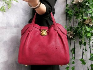 ●超美品●LOUIS VUITTON ルイ・ヴィトン●マヒナ●シールスPM●カーフ レザー 本革●トート バッグ●グルナ●G金具●A4 収納●Js43691