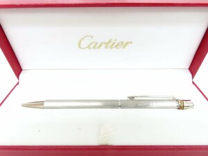 ◆未使用 保管品◆Cartier カルティエ◆トリニティ◆ツイスト式 ボールペン◆シルバー ゴールド◆筆記確認済◆筆記具◆A3758