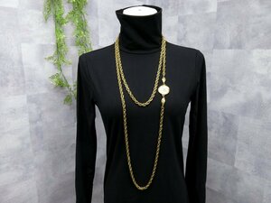 ◆超美品◆CHANEL シャネル◆ココマーク ココメダル◆ロング ネックレス◆ゴールド GP◆ヴィンテージ◆アクセサリー◆２連◆A3761