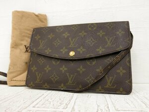 美品◆LOUIS VUITTON ルイ・ヴィトン◆モノグラム◆PVC レザー 本革◆2way ショルダー クラッチ バッグ◆茶色 G金具◆ヴィンテージ◆A3841