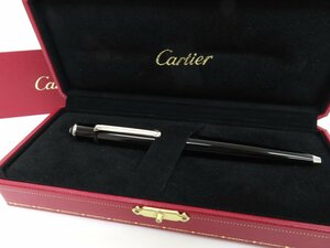 ◆未使用 保管品◆Cartier カルティエ◆ディアボロ◆ツイスト式 ボールペン◆ブラック シルバー◆M 中字◆筆記確認済◆筆記具◆A3827