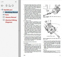 1957-1973 FIAT 500 Ver3 ワークショップマニュアル 整備書 配線図 部品 オーナーズ フィアット500　フィアット　チンクエチェント_画像4